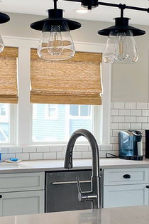 Roller shades offer privacy with a modern look